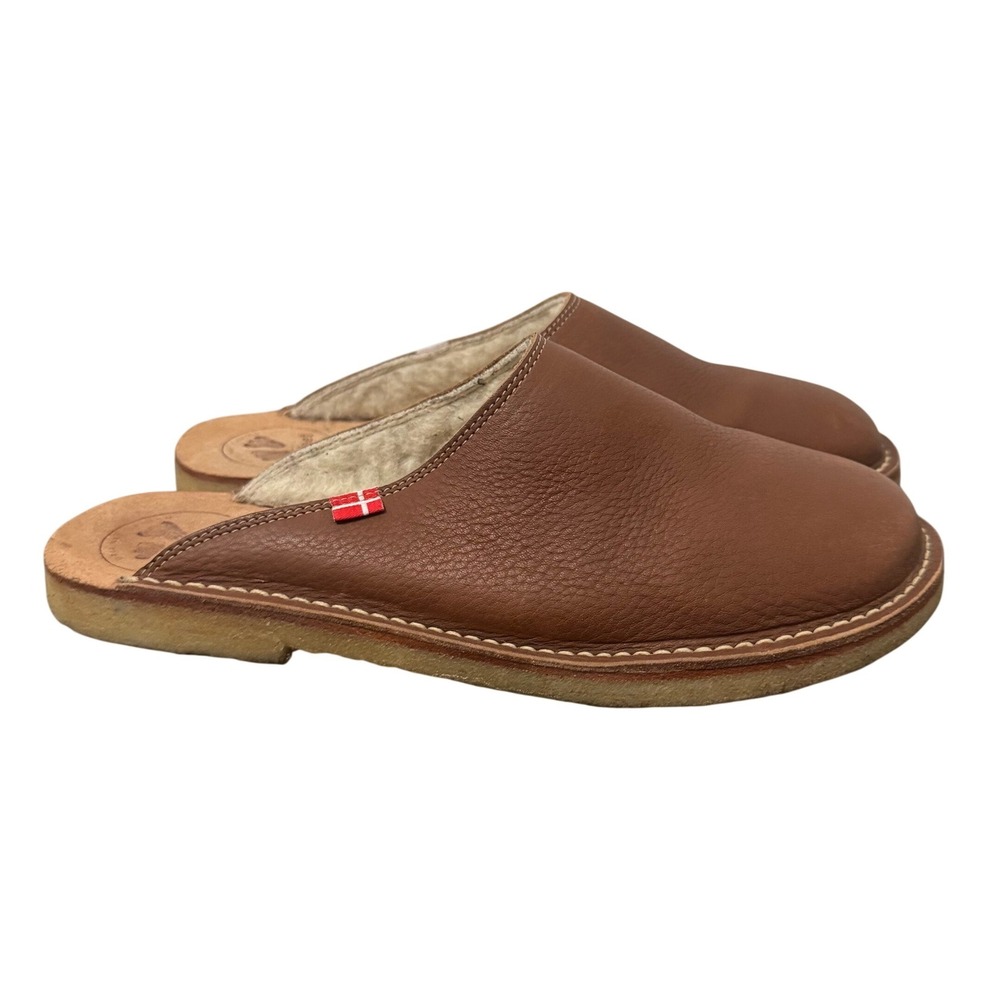 Duckfeet Blavand Klitmoller Wool Lined Slide Clogs Womens 42 US 10.5-11 Brown